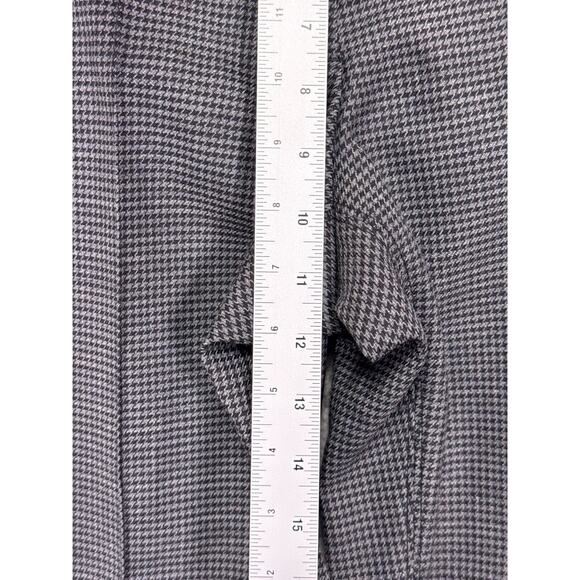 Helmut Lang Pants 4 Womens Gray Houndstooth Wool Blend Cropped Flare Trouser - Picture 4 of 7